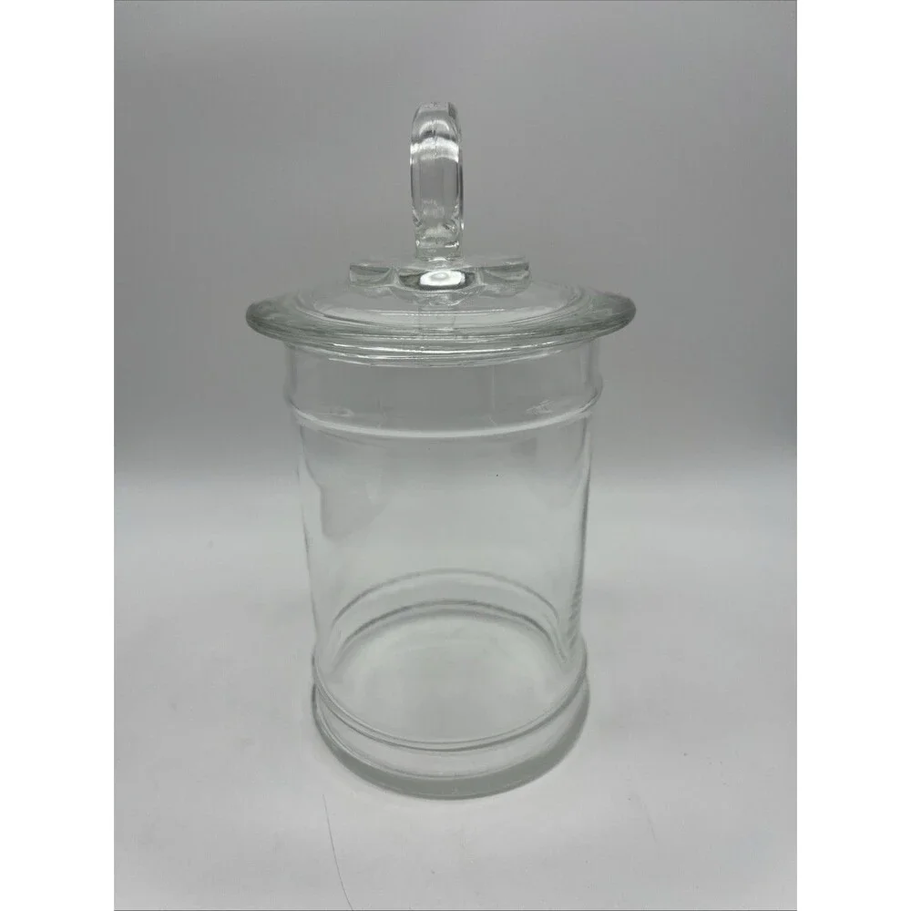 Vintage Glass Apothecary Jar w/ Lid, Storage Container